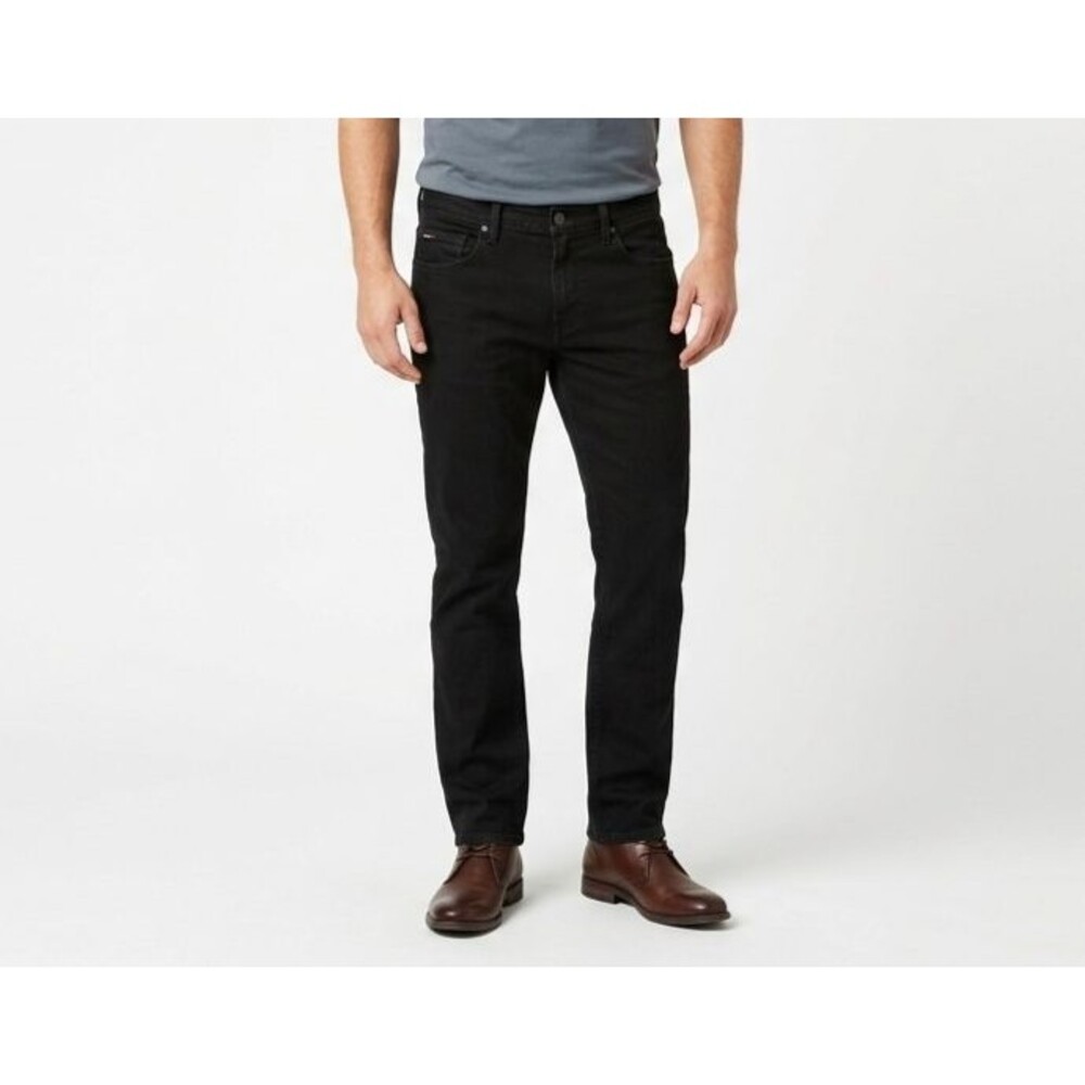 Tommy Hilfiger THD Mens Black Straight Fit Jeans Size 38x30 Style 78C1779